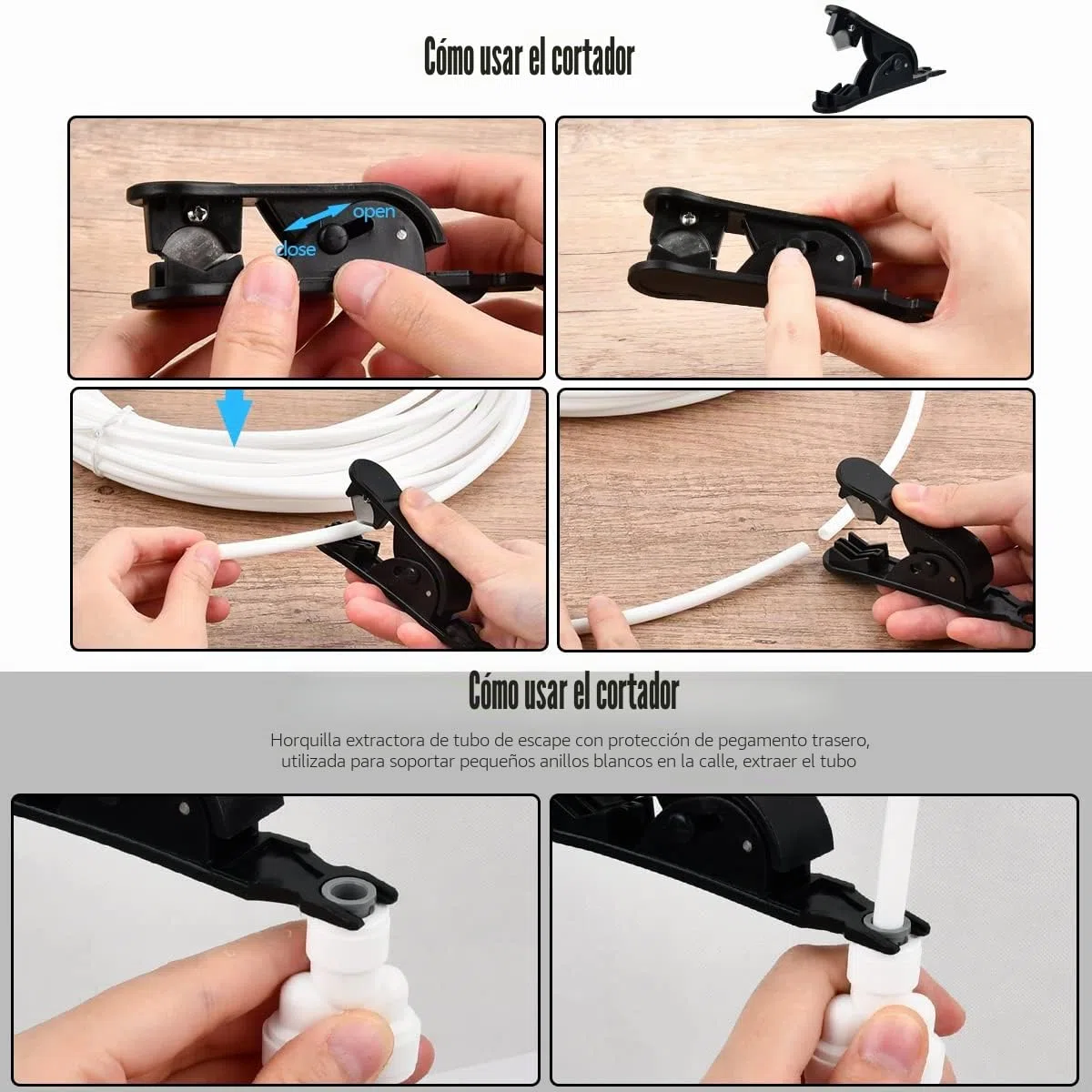 Kit de Tubos de Suministro de Agua de 10M,Tubo Osmosis 1/4" 30 Piezas Manguera de Suministro de Agua 6.35mm Conector Osmosis,Osmosis Inversa Sistema de Filtro para Refrigerador,Máquina Helado