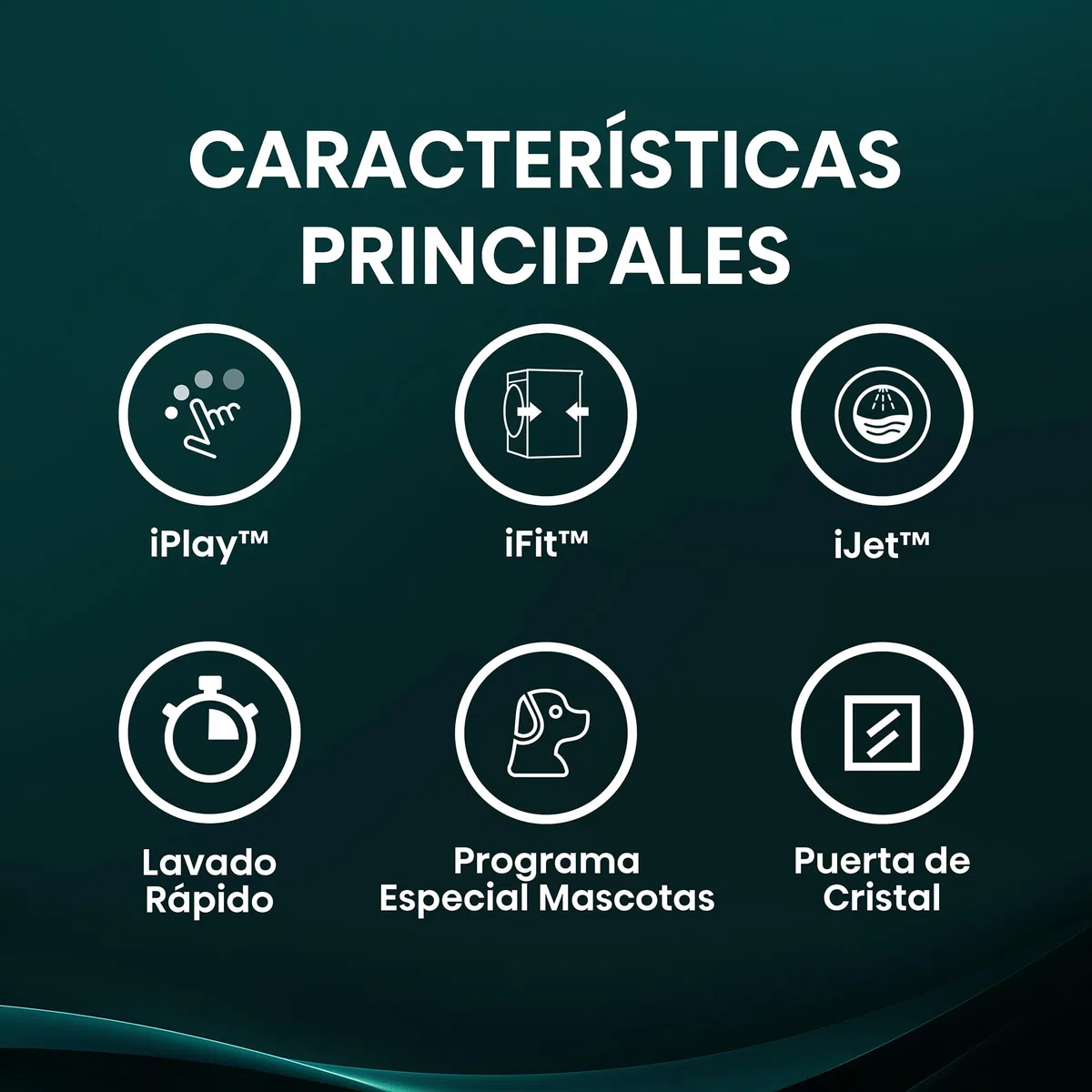 Hisense WF5I1245BWR - Lavadora 12 Kg, Clase A-40%, 1400 rpm, AutoDose, puerta cristal, fondo reducido 59,5cm, ancho 59,5cm, alto 84,5cm - Color Blanco