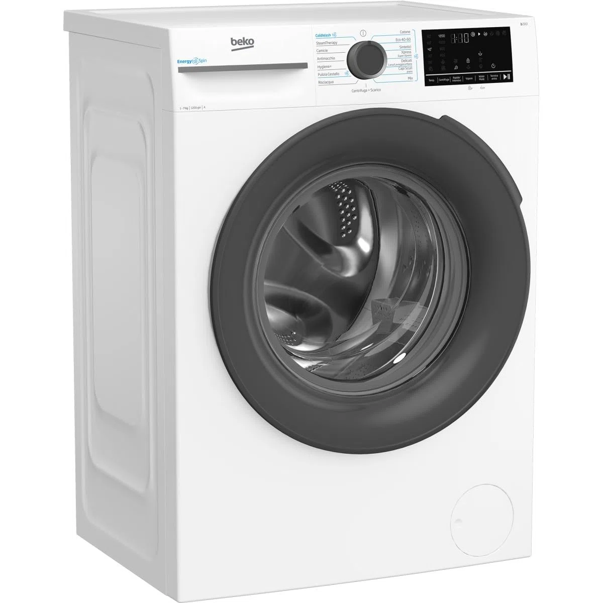 Beko Lavatrice 7kg Energyspin Ainvertervapore 49cm 1200giri Bmwsu4721a