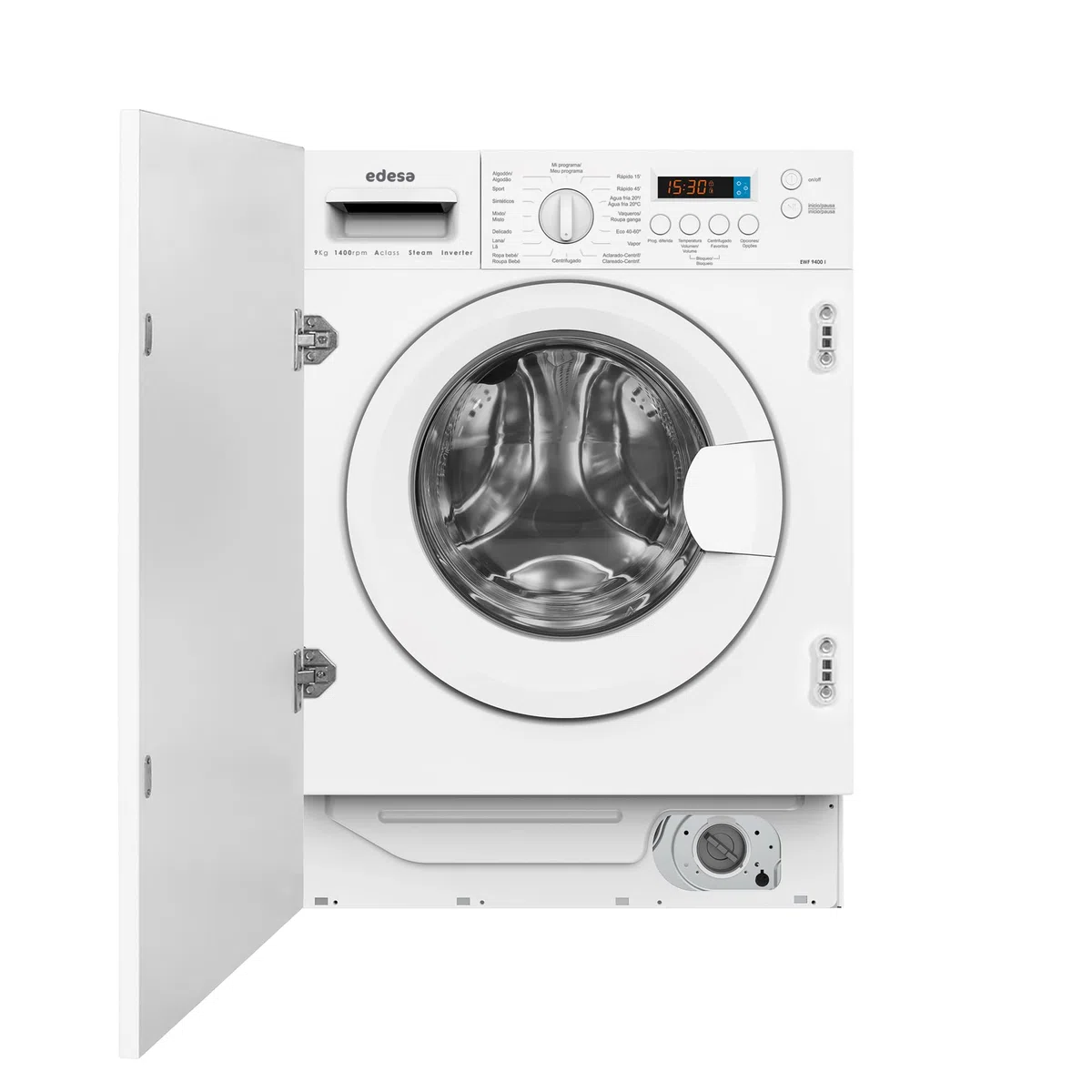Edesa Lavadora de Integración EWF-9400-I con Carga Frontal, 9 KG, 16 Programas de Lavado, 1400 RPM, LED, Silenciosa, Acabado en Blanco