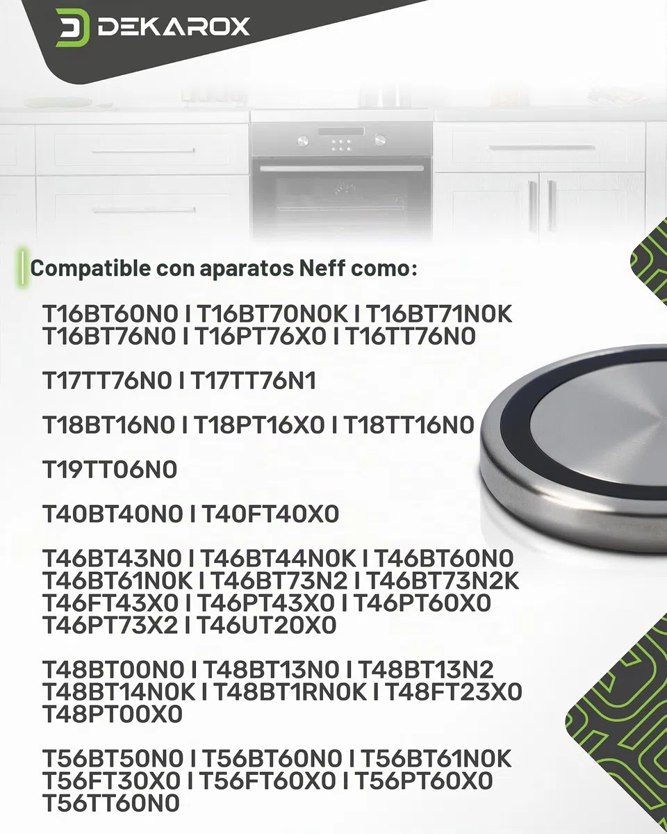Botón giratorio TwistPad 50 mm de diámetro magnético para Neff 10004928 para placa de inducción, horno