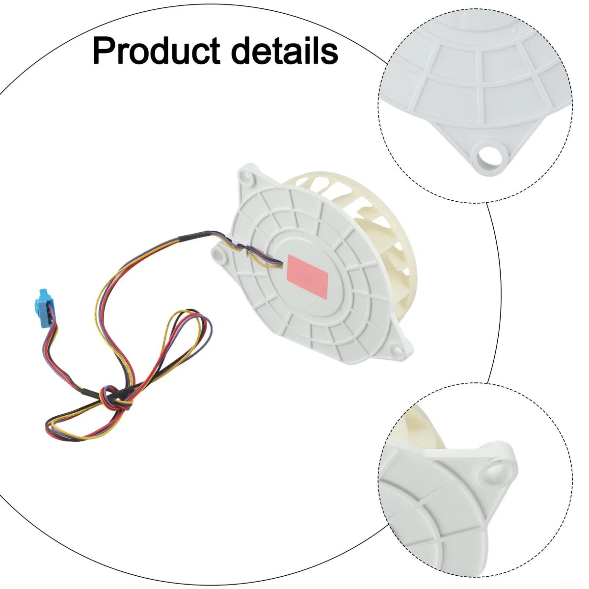1 paquete de motor de ventilador evaporador de refrigerador de 12 V para EAU64824806 reemplaza la unidad vieja ruidosa restaura la eficiencia de enfriamiento plástico blanco 16 x 16 x 7