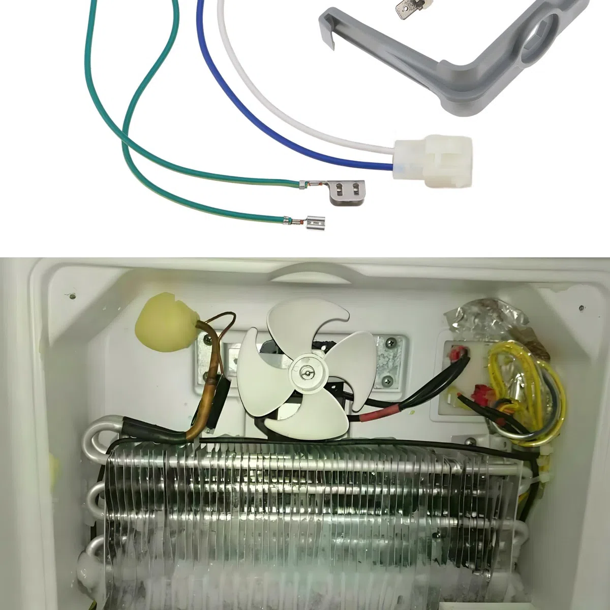 1 Juego de Motor de Ventilador de Evaporador de Refrigerador 12002744 Compatible con Whirlpool AP4009649 1174059 12002744VP 67003917 67006515