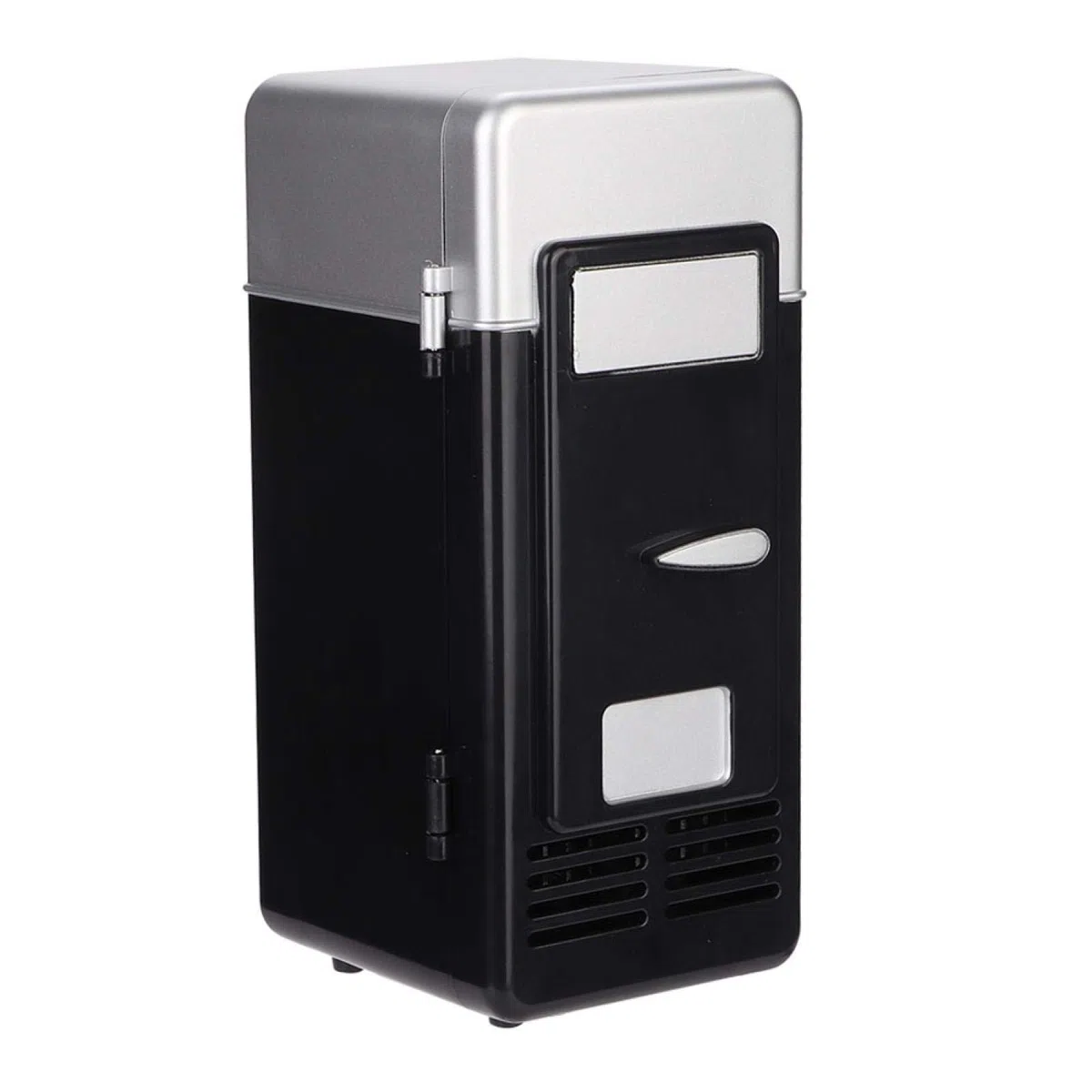 Mini refrigerador, DC 5V 10W USB Oficina Refrigerador compacto Calefacción y enfriamiento Refrigerador portátil de doble uso Enfriador de bebidas para el cuidado de la piel, alimentos, viajes(negro)