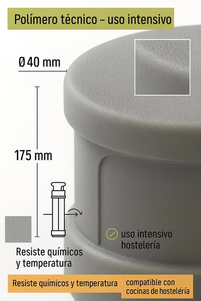 Sobrenivel Ø40x175mm FI-30 Adaptador Rebosadero Lavavasos Fagor Hostelería Compatible AD-48 AD-64 FI-48 HY FI-64 HY Asber LABP300 Instalación Precisa Duradera