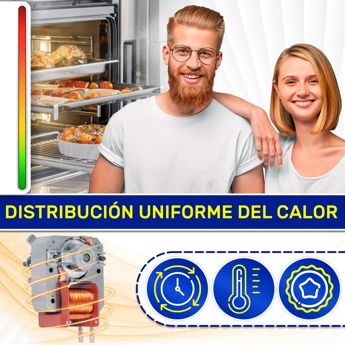 Motor Ventilador de Aire Caliente para Horno 25W 220-240V 50Hz con Código Original 3890813045 389081304/5 para AEG para Electrolux para Zanussi - MADE IN EU - Garantía de 10 Años - MONTERAL