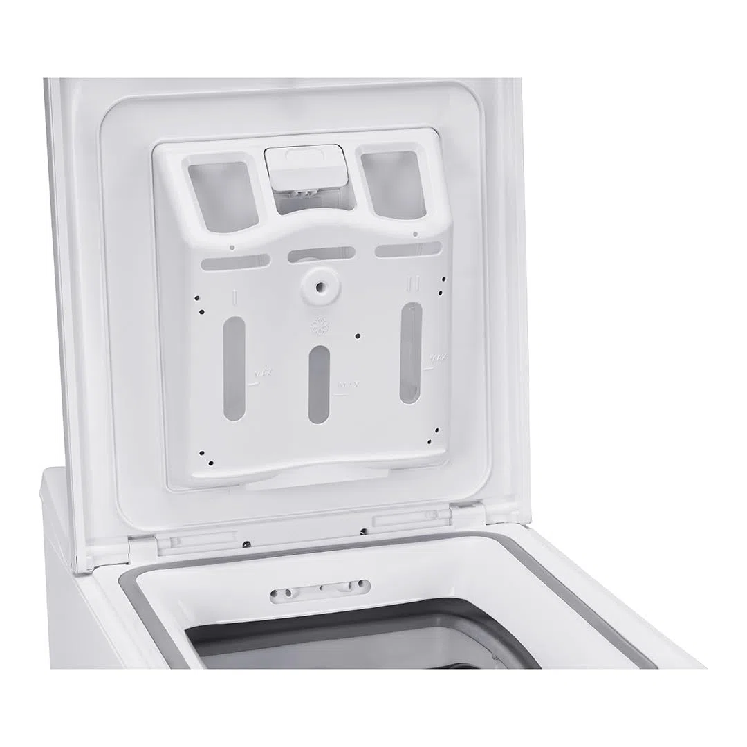 Hyundai Lavadora 6 Kg Carga Superior Blanco HLCS6200C. 2100W, 1200rpm, 16 Programas, Función Stop&Go, Clase de Eficiencia Energética C