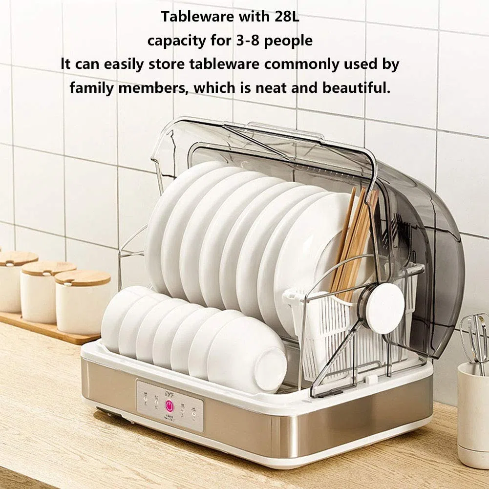 Lavavajillas Compacto Mini-Sall Dishardryer para El Hogar Control Táctil Operación, Limpieza, Esterilización, Secado Y Almacenamiento Multiuso para Platos, Cuencos, Tazas, Regalos