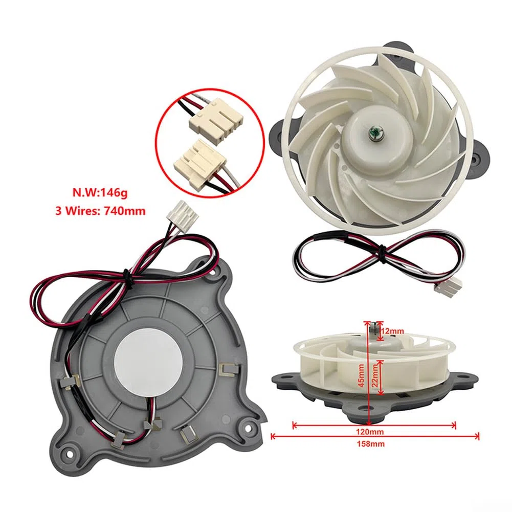 Motor de ventilador de condensador de refrigerador DA31-00345A para frigorífico Samsung, ABS, ventilador de refrigeración, motor de ventilador de refrigeración, funcionamiento silencioso