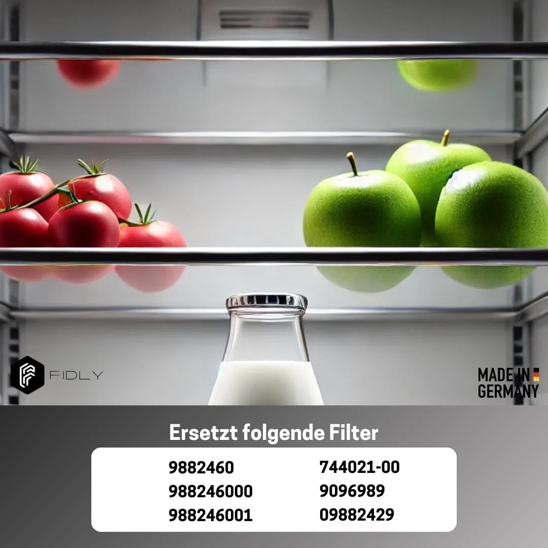 1 filtro de carbón activo para Liebherr 9882460 744021-00 9096989 09882429, filtro de repuesto para el frigorífico, carbón activo de coco Fresh Air como filtro de olores para una limpieza óptima