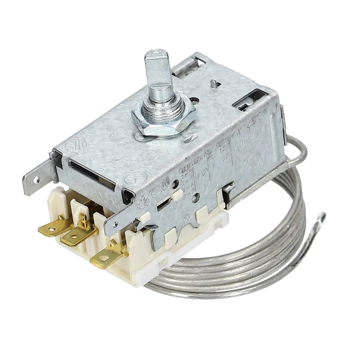 LUTH Premium Profi Parts Termostato 3 x 4,8 mm AMP con tubo capilar 900 mm Regulador de temperatura para frigorífico compatible con Ranco Liebherr K59-H1300 K59H1300