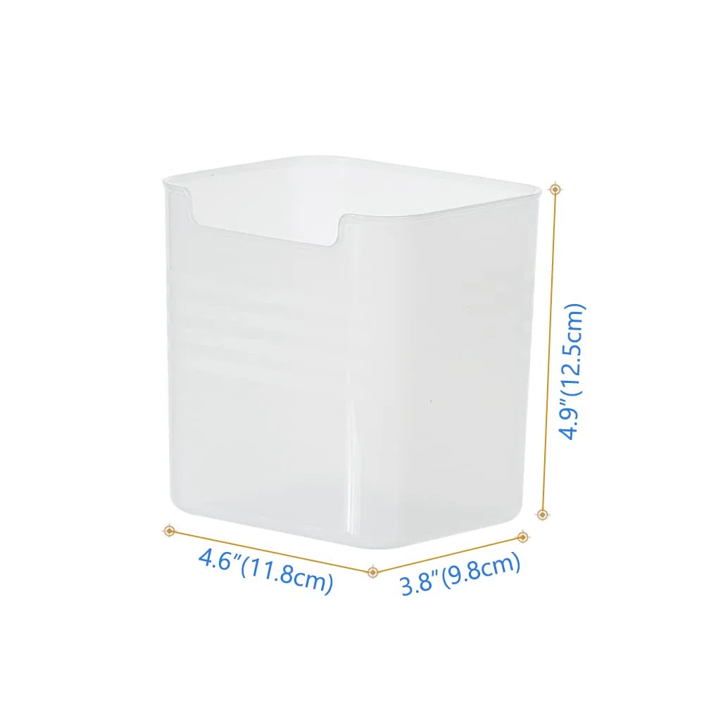 Poeland Caja organizadora para nevera, contenedores de almacenamiento para puerta lateral de nevera, plástico translúcido, paquete de 6