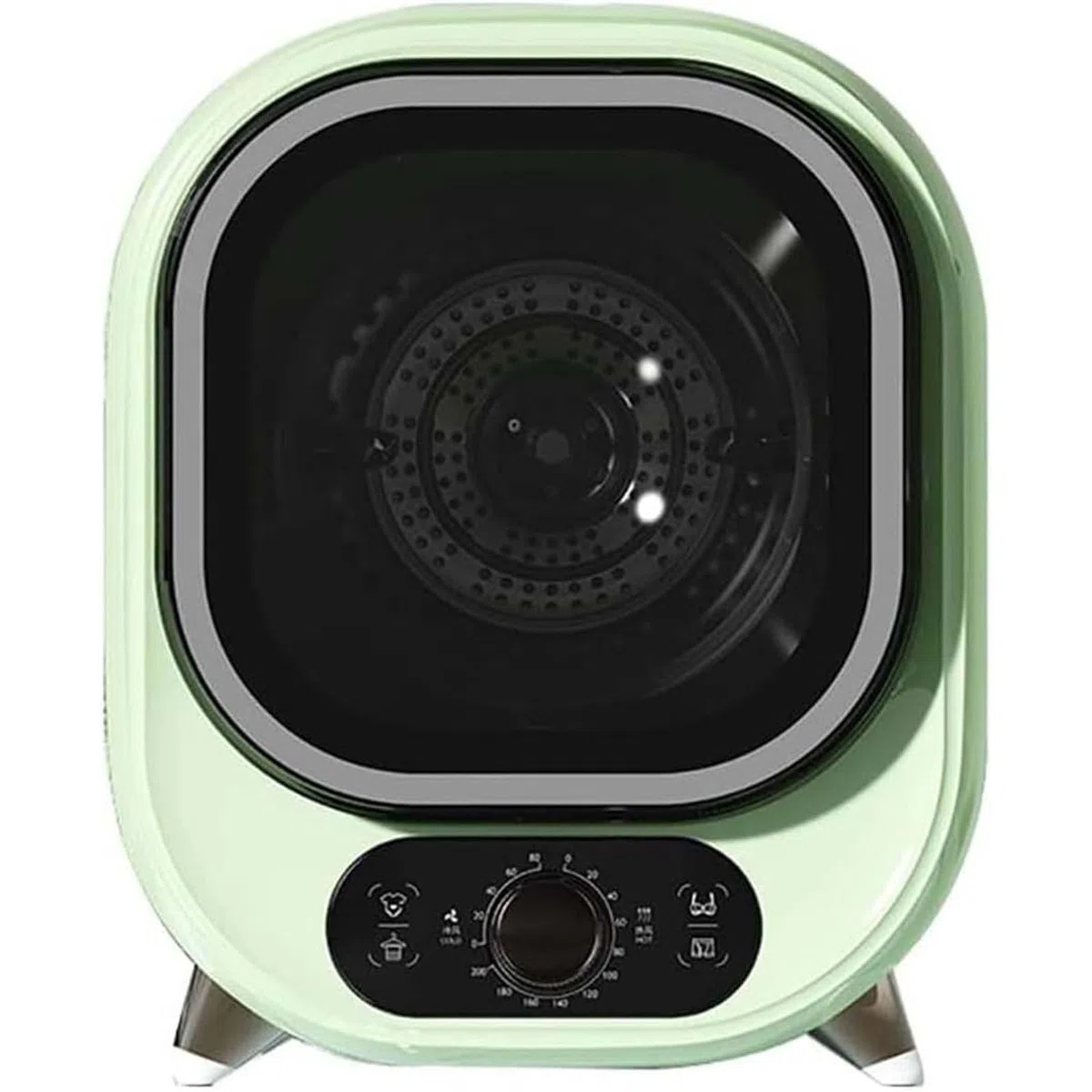 Secadora pequeña, Secadora de Condensador portátil de 3 KG, Mini Secadora giratoria de 5 Modos de Secado automático, for Uso en encimera o Montado en la Pared (Color : Green)