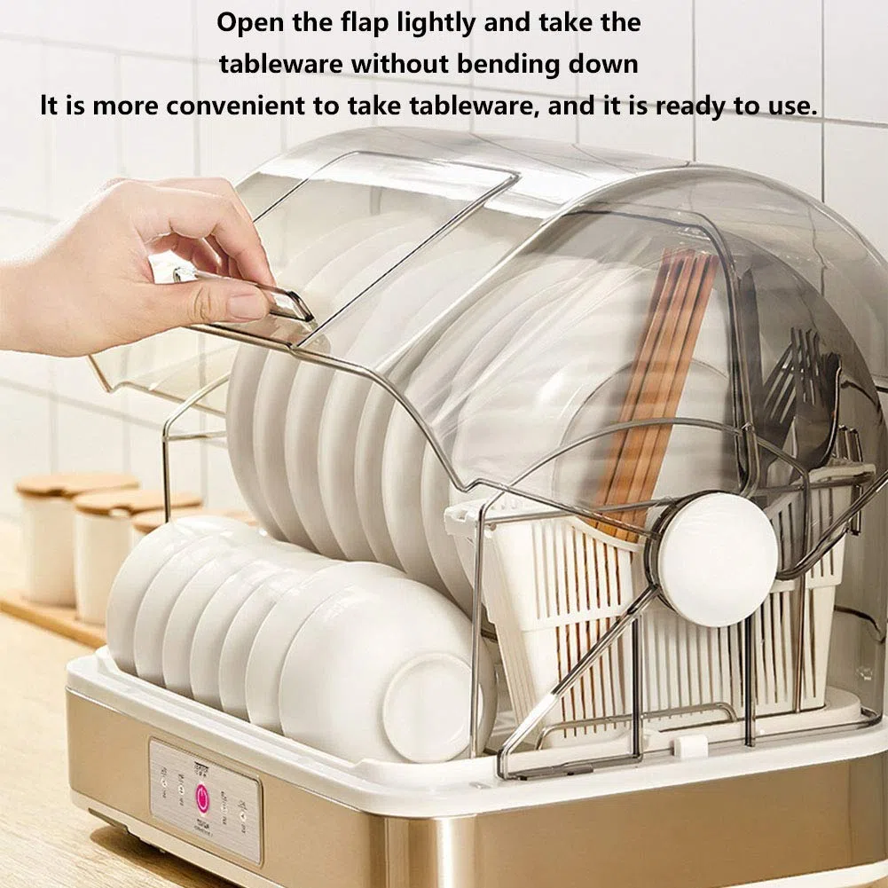 Lavavajillas Compacto Mini-Sall Dishardryer para El Hogar Control Táctil Operación, Limpieza, Esterilización, Secado Y Almacenamiento Multiuso para Platos, Cuencos, Tazas, Regalos