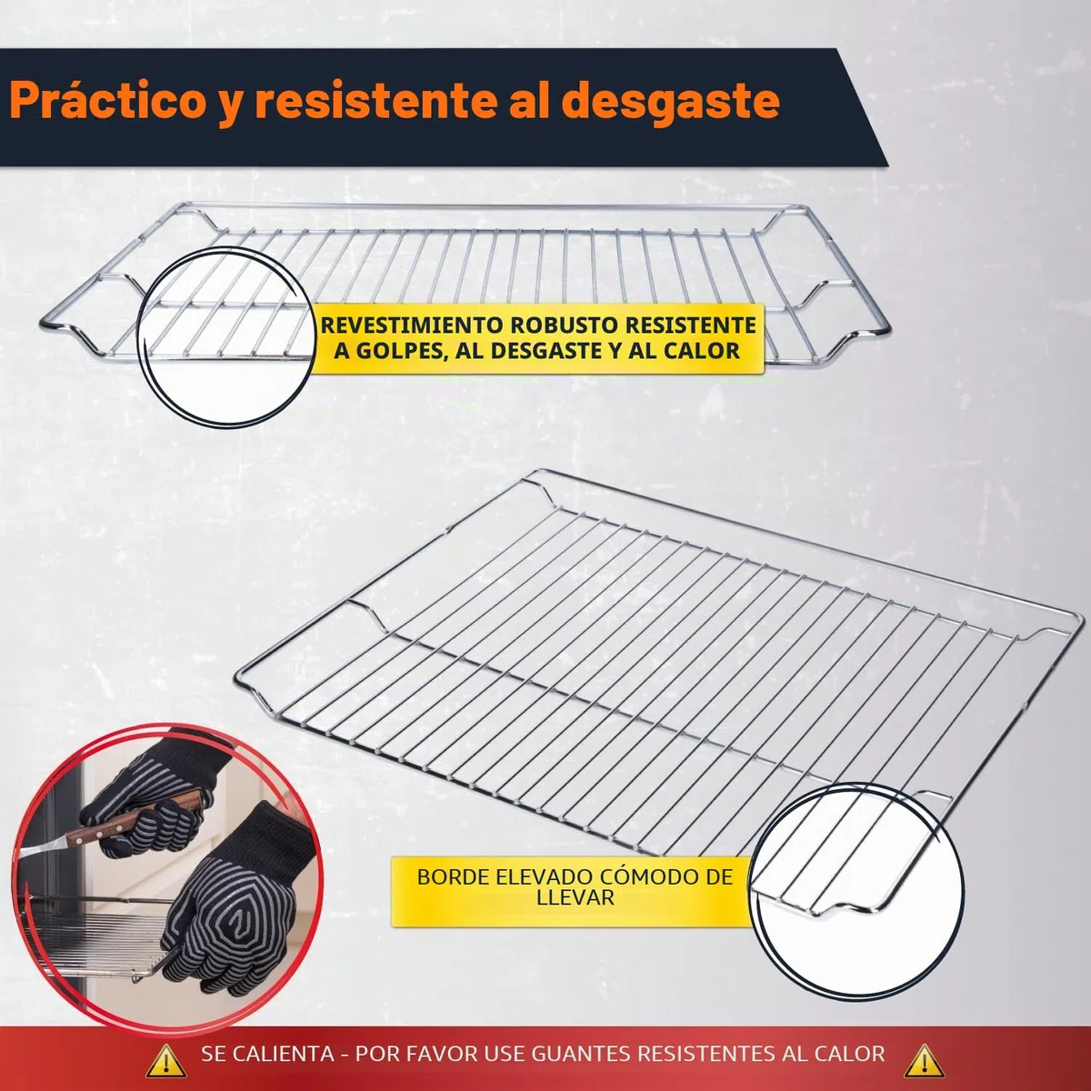 Kenekos - Rejilla para horno, 465 x 375 x 21 mm, compatible con Bosch Siemens como 00574876/574876 HEZ334000, resistente al calor, apto para lavavajillas, parrilla para tartas, parrilla para horno