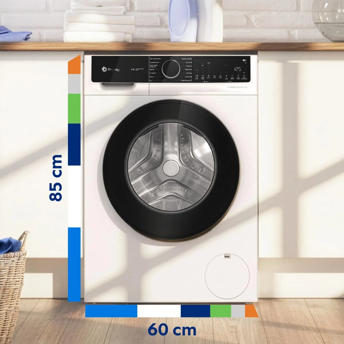 Balay, Lavadora, 10 kg, AutoDosificación, Silenciosa, blanco, 3TS3104BH | Programas Super Rápido y Rápido/mix, Programa plancha, Home Connect