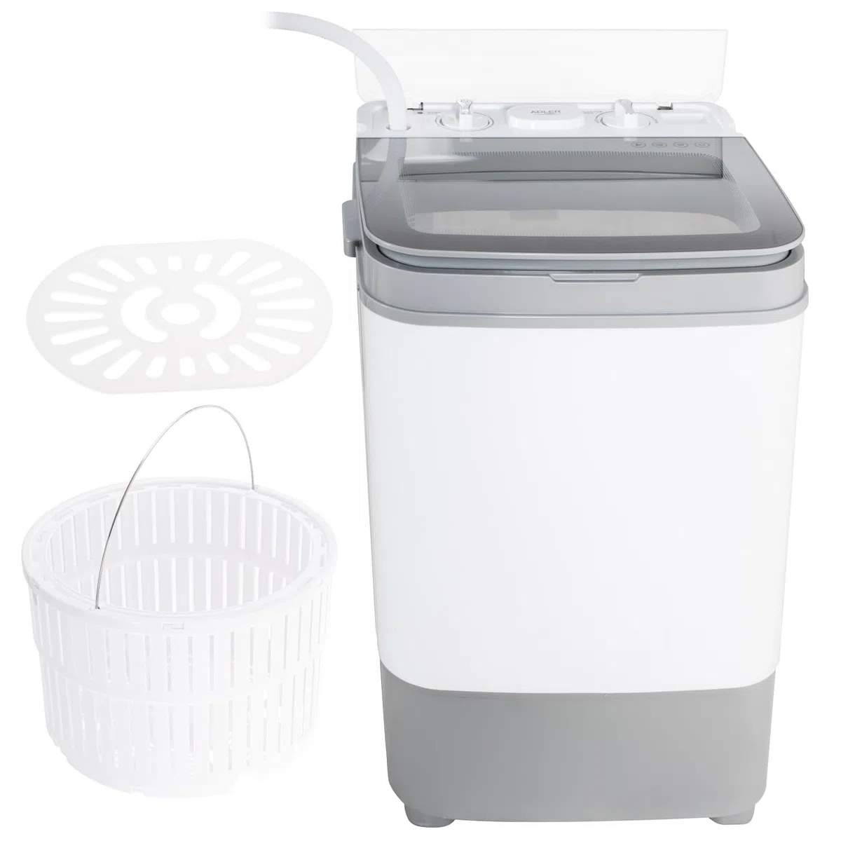 Adler AD 8057 - Lavadora con función centrifugado (6 kg, ideal para camping, autocaravanas y apartamentos pequeños)