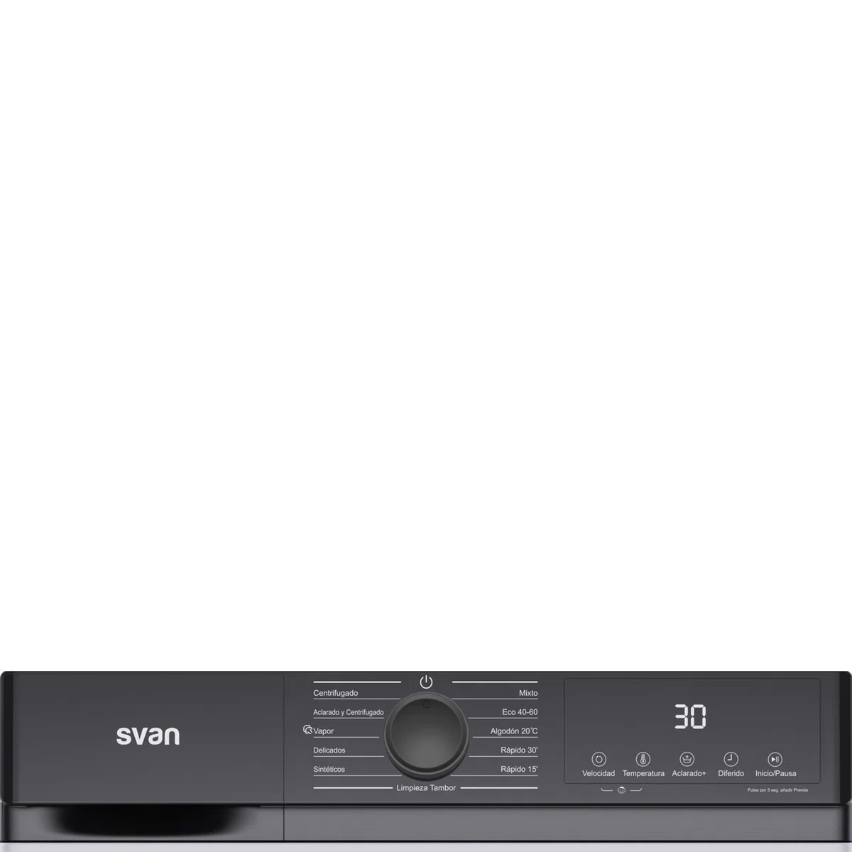 Svan Lavadora 10 Kg Carga Frontal Blanco SL10400AIDV. 1600W, 1400rpm, Motor Inverter, 11 Programas, Función Stop&Go, Tambor Diamante, Clase de Eficiencia Energética A