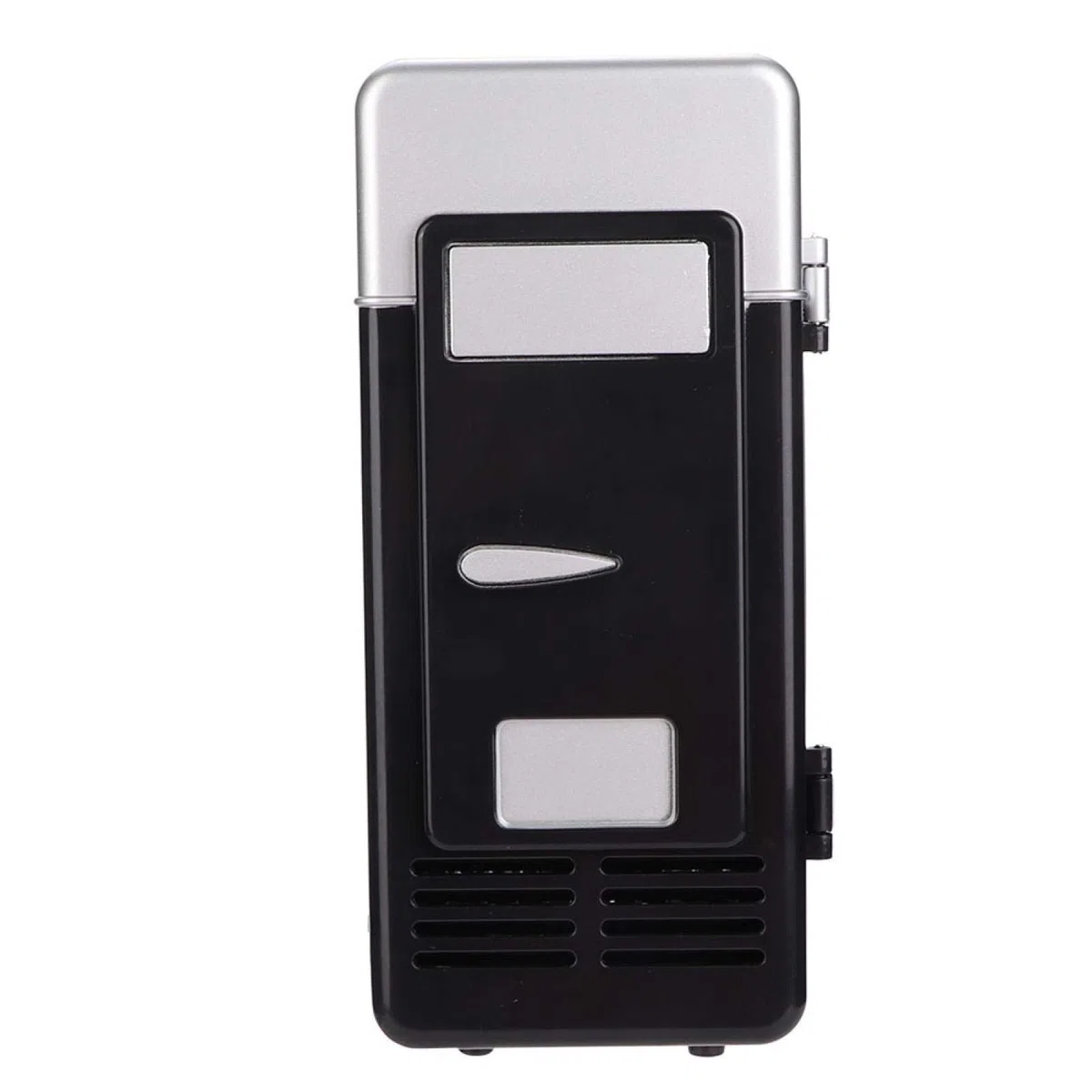 Mini refrigerador, DC 5V 10W USB Oficina Refrigerador compacto Calefacción y enfriamiento Refrigerador portátil de doble uso Enfriador de bebidas para el cuidado de la piel, alimentos, viajes(negro)