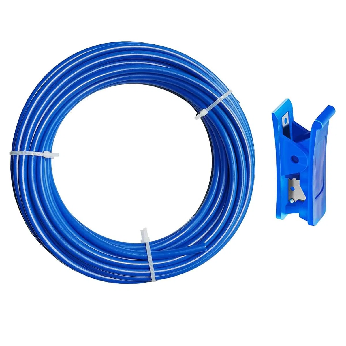 HUAZIZ Manguera de entrada para frigorífico, 50 m, para frigorífico, filtro de agua, acuario, tubo de entrada de agua de 1/4" (6,35 mm), color azul