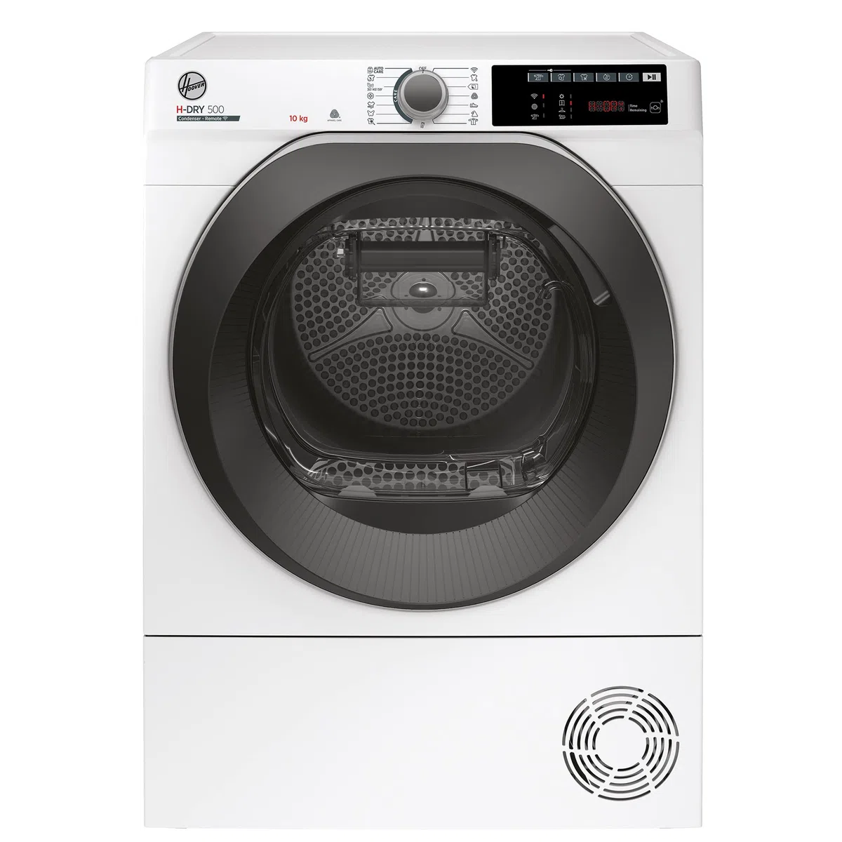 Hoover H-DRY 500 ND C10TSBE-S - Secador de condensación (10 kg, funcionamiento inteligente con WiFi + Bluetooth), depósito de condensación AquaVision con indicador de llenado óptico directamente en el