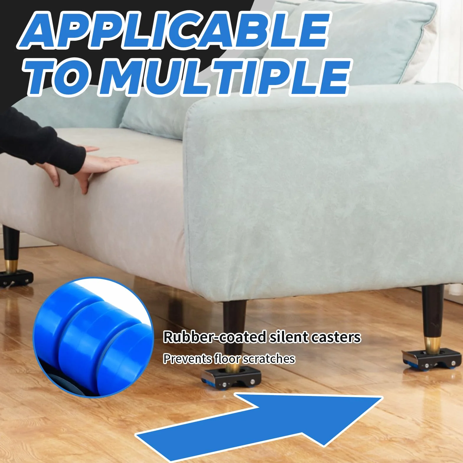 Soporte Móvil para Lavadora con Ruedas de Goma y Frenos, Base Ajustable de Alta Resistencia para Muebles Pesados, Capacidad hasta 700 kg, Elevación Antihumedad, Juego de 4 Unidades – Negro