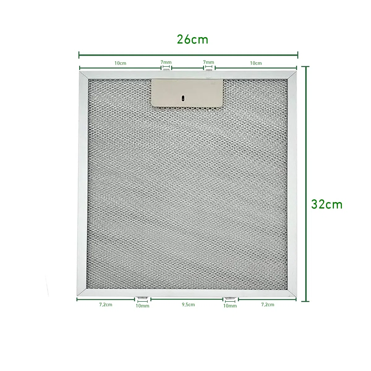 ELECTROTODO Filtros (3) compatible con campana TEKA 26 x 32 cm. (DE90) SOLO VÁLIDO PARA ESA MARCA Y MODELO