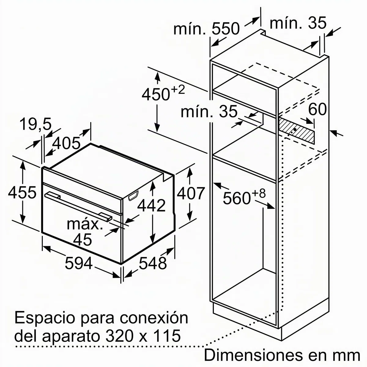 Bosch - Horno Compacto, 60 cm, Serie 8, Electrónica TFT TouchControl, AirFry, Función Assist, Home Connect, Pirólisis, Negro, CBG7741B1