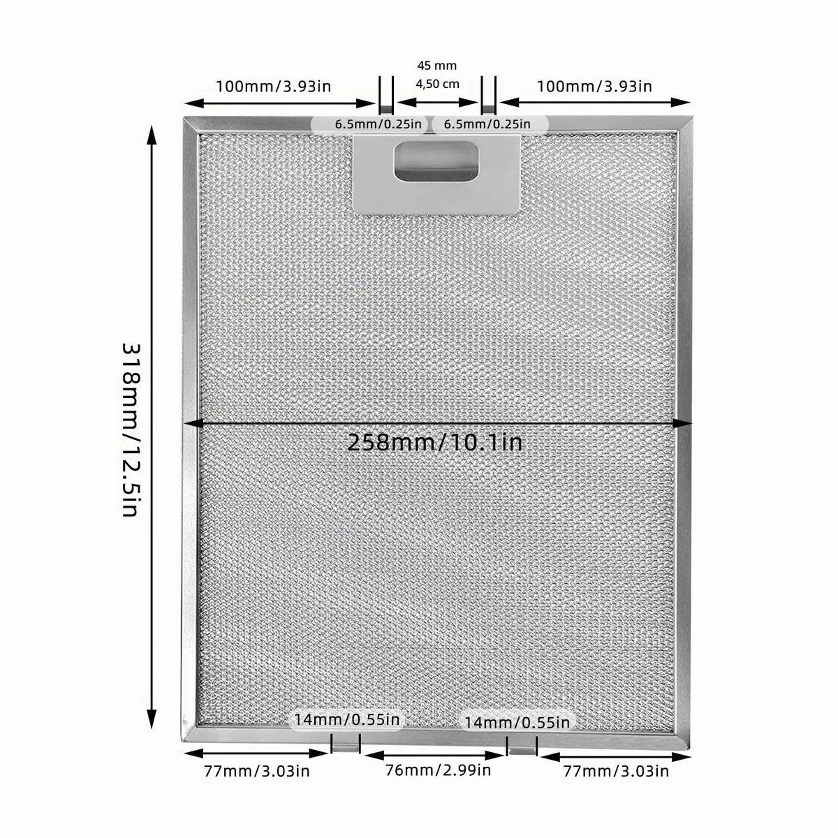 2 filtros de grasa de metal para campanas extractoras, filtro separador de aceite y gas, accesorios de cocina de aluminio, universal para campanas extractoras