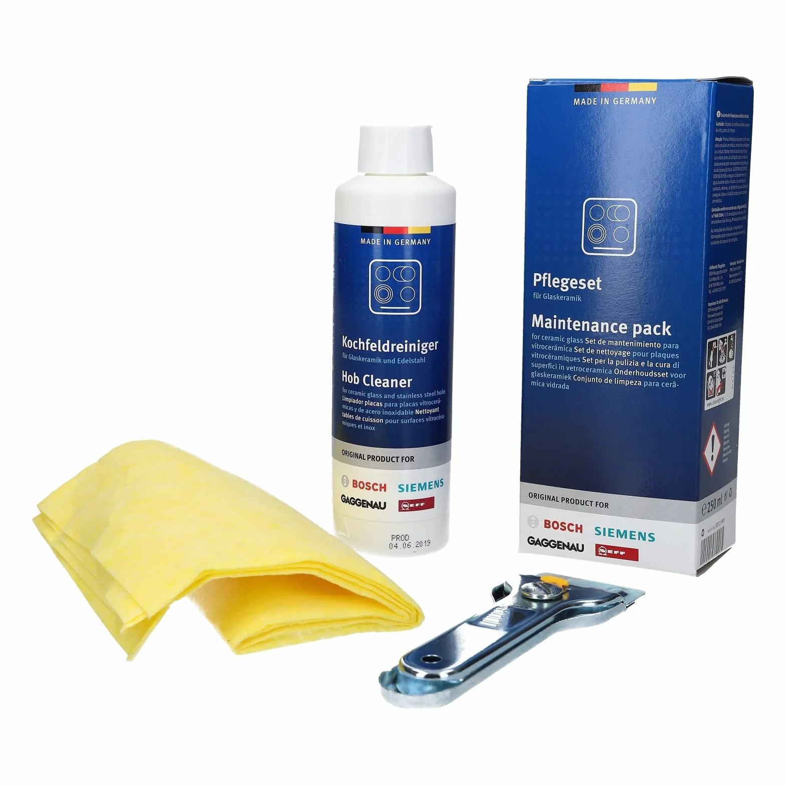 DL-pro Cuidado de vitrocerámica para Bosch Siemens 311900 00311900 - Kit de cuidado para vitrocerámica