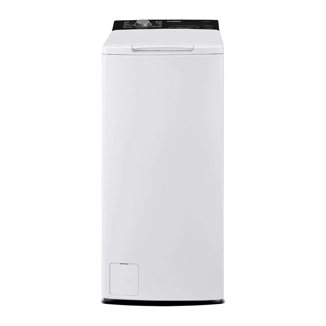 Hyundai Lavadora 6 Kg Carga Superior Blanco HLCS6200C. 2100W, 1200rpm, 16 Programas, Función Stop&Go, Clase de Eficiencia Energética C