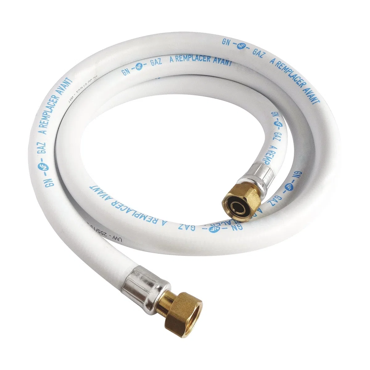 SOMATHERM FOR YOU, Manguera de goma para gas natural – Longitud de 2 metros – Vida útil 10 años – Accesorios de tuerca giratoria 15/21 – Fácil instalación en todos los aparatos de gas natural