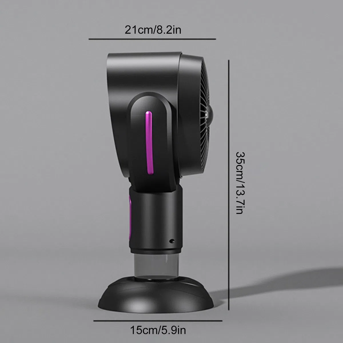 Campana Extractora Portátil para Cocina - Ventilación Recargable 3000 mAh, Campanas de Cocina con Rotación de 360 Grados, Extractor de Aire Portátil para Cocinar y Uso en Escritorio