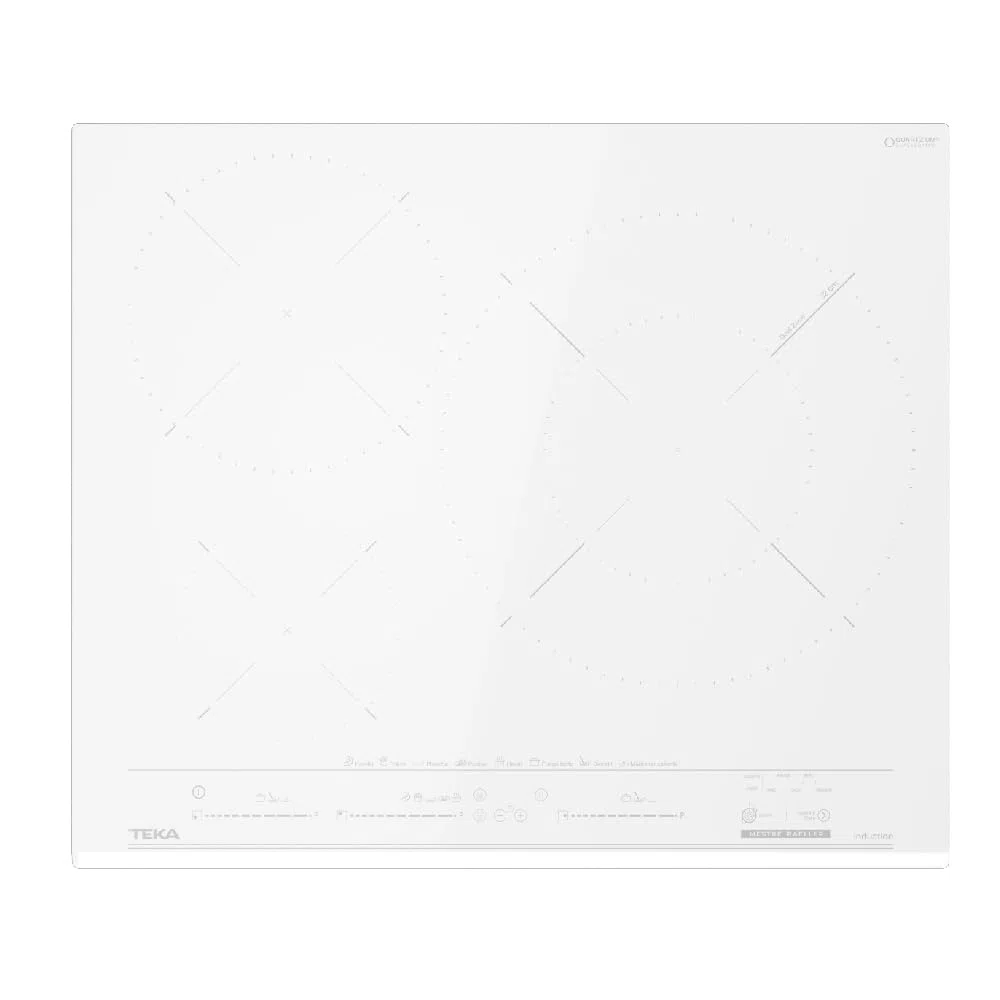 TEKA Placa Inducción 60 cm - 3 Zonas de Cocción - 8 Funciones Directas - Touch Control MultiSlider - Fuego XL para Paella - Función Stop & Go - Color Blanco - MestrePaeller IZC 63632 MPT WH
