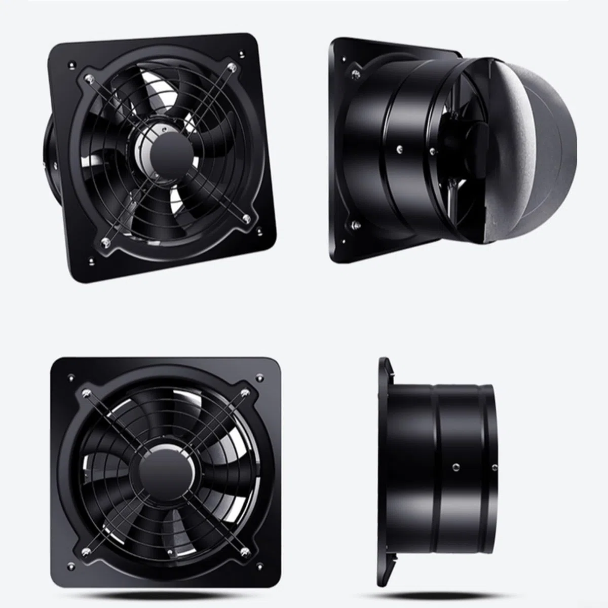 HpLive Ventilador de escape montado en la pared de 4 pulgadas, extractor de ventilación industrial, ventilador de aire de escape axial, ventilador de garaje para el hogar, cocina, baño, garaje,