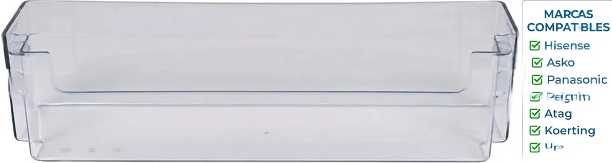 Recamania - Estante Botellero Original para Frigorífico Gorenje 407845 – Bandeja de Puerta 460 x 95 x 118 mm – Compatible con Hisense, Asko, Panasonic, Pelgrim y más