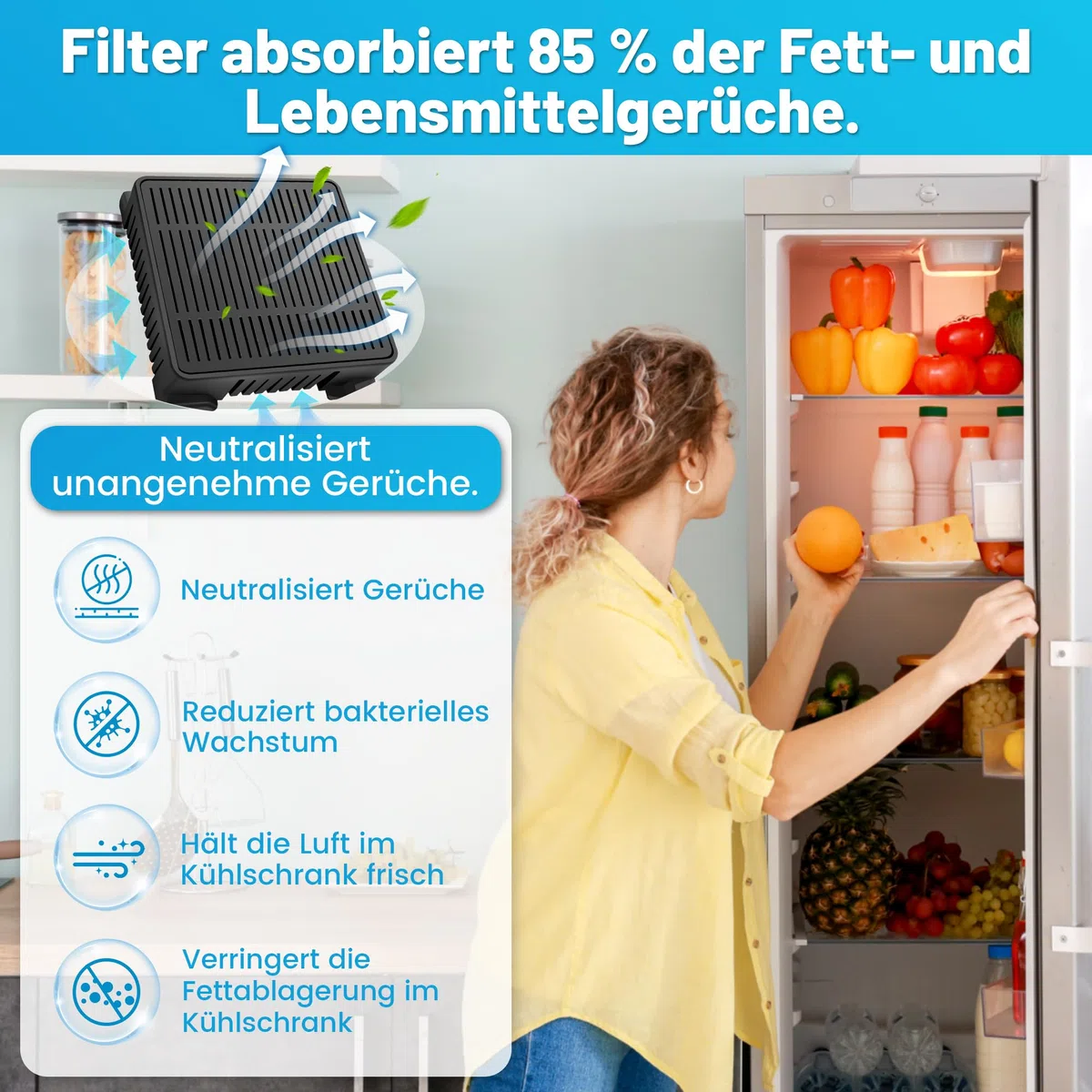 4 filtros de carbón activo para frigorífico Liebherr Fresh Air 9096989 9882429 9882460 988246000 988246000 988246001, filtro de repuesto para 7440021-00
