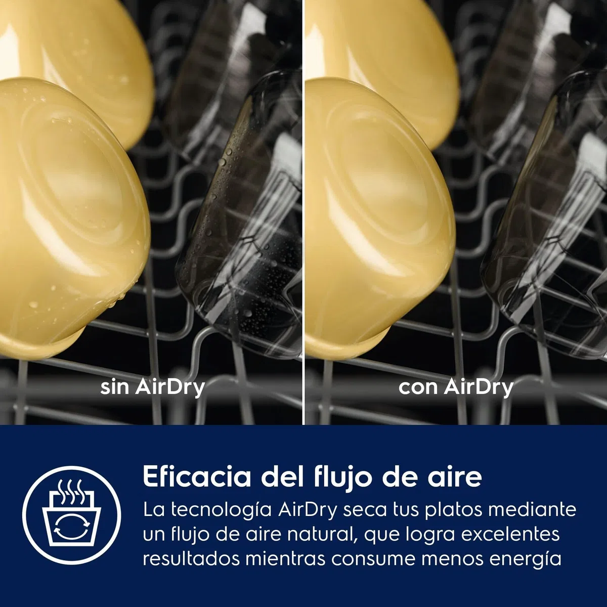 Electrolux Lavavajillas de45 cm, ESS42220SW, 9 cubiertos, Serie 600 SatelliteClean, Motor Inverter, Display Digital, 8 programas, ExtraHygiene, AirDry, Blanco