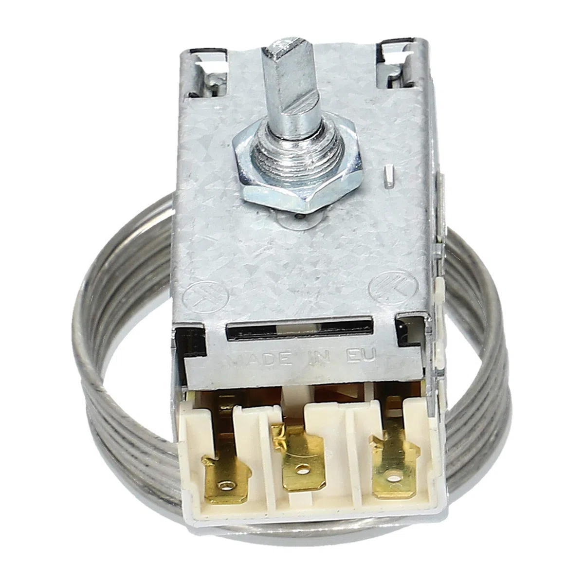 LUTH Premium Profi Parts Termostato 3 x 4,8 mm AMP con tubo capilar 900 mm Regulador de temperatura para frigorífico compatible con Ranco Liebherr K59-H1300 K59H1300