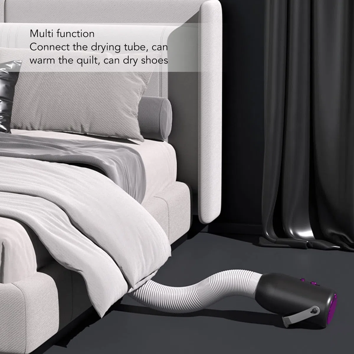 Focket Secadora de Ropa Portátil Para Apartamentos y Viajes - Mini Máquina Electrostática Con Cubierta de Tela, Para Calcetines, Tanque, Mascota - Enchufe UE 220V