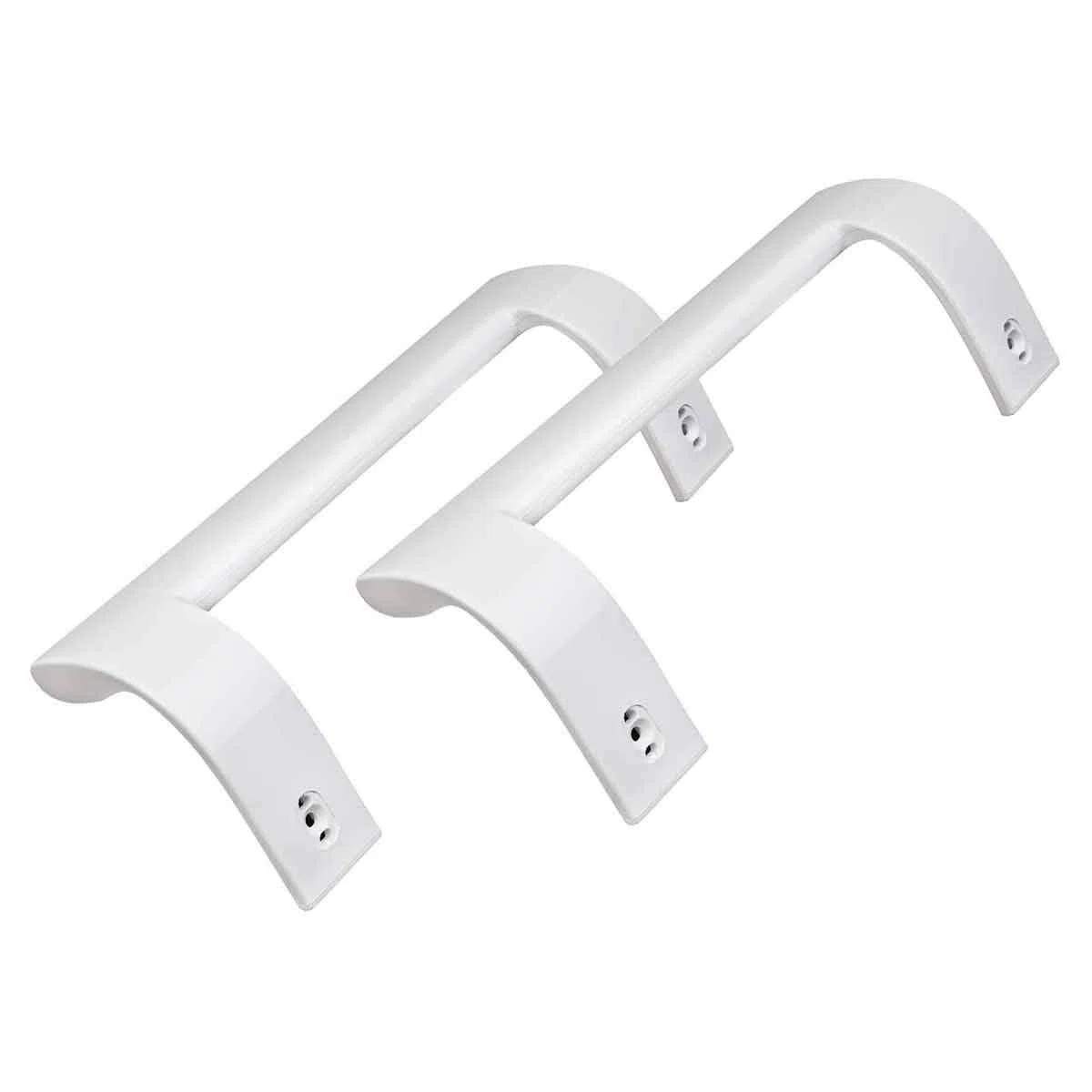 Recamania KIT Dos Tiradores Puerta frigorífico compatible con Beko, Saivod - Cod. original 4321270300, 2PT-163 - Medidas 250mm, distancia entre tornillos 215mm