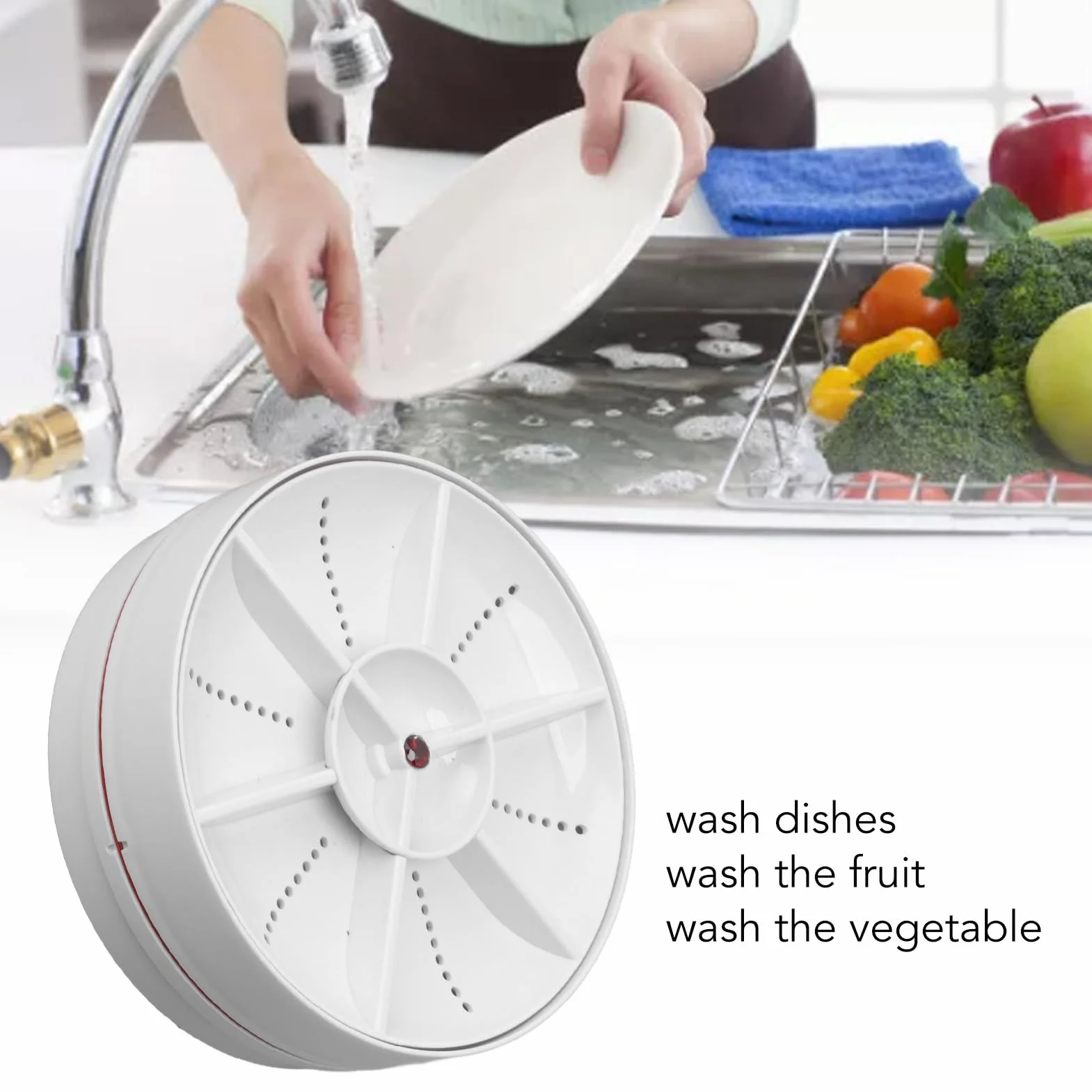Tonysa Mini Lavavajillas de 18 W, Lavavajillas de Encimera, Lavavajillas Portátil, Lavavajillas Compacto para Vajilla, Frutas y Verduras (Rosa)