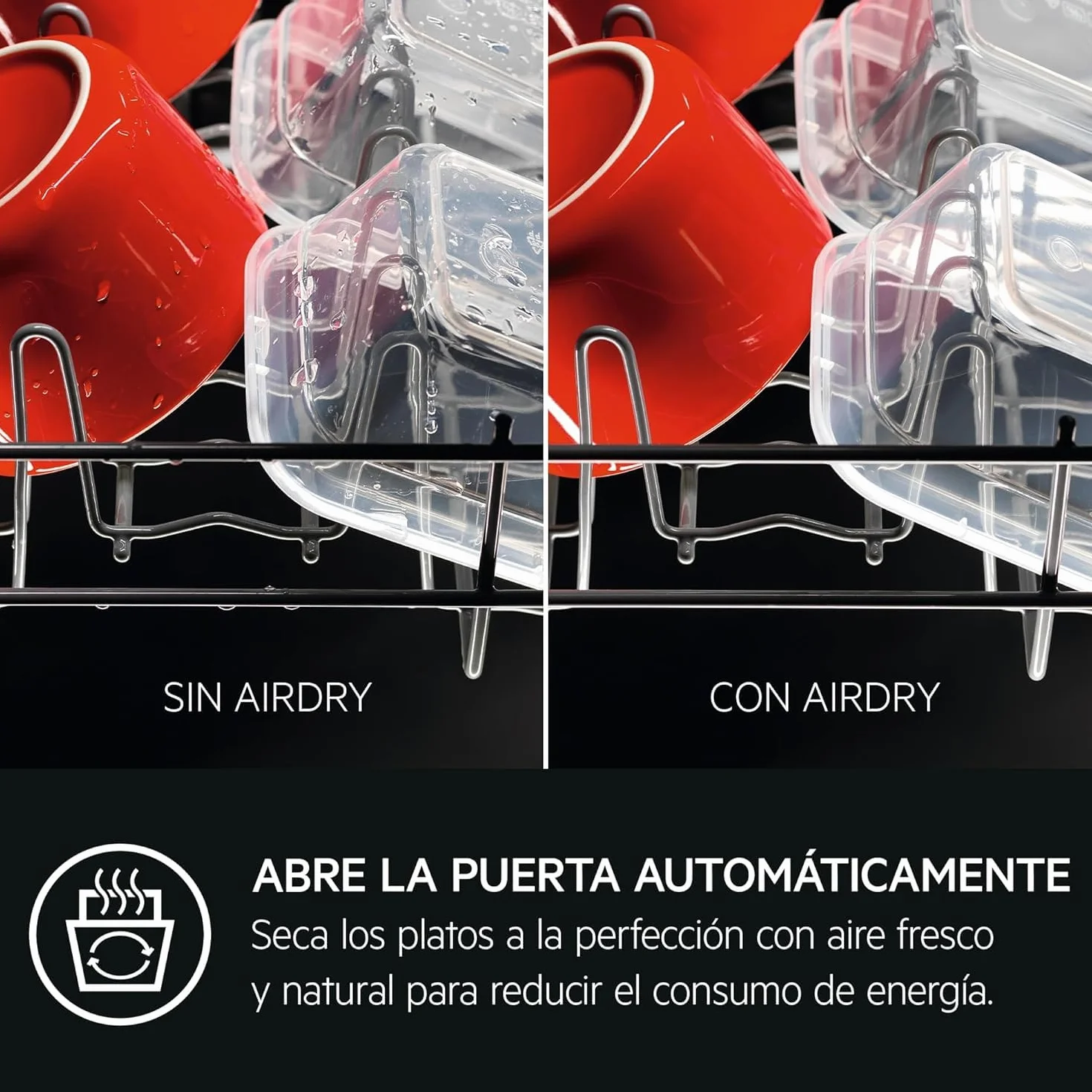 AEG Lavavajillas de 60 cm, FFB64607ZW, 13 cubiertos, Motor Inverter, Libre Instalación, Display LCD 8 Programas, 4 Temperaturas, AirDry Extrahigiene, Serie 6000 SatelliteClean, Blanco