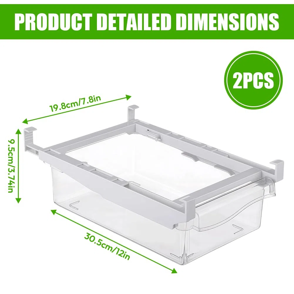Organizador para frigorífico, Tutamaz 2 unidades, organizador para fridge y frigorífico, juego de cajones, práctico organizador de cocina para almacenamiento de huevos y cajas de almacenamiento