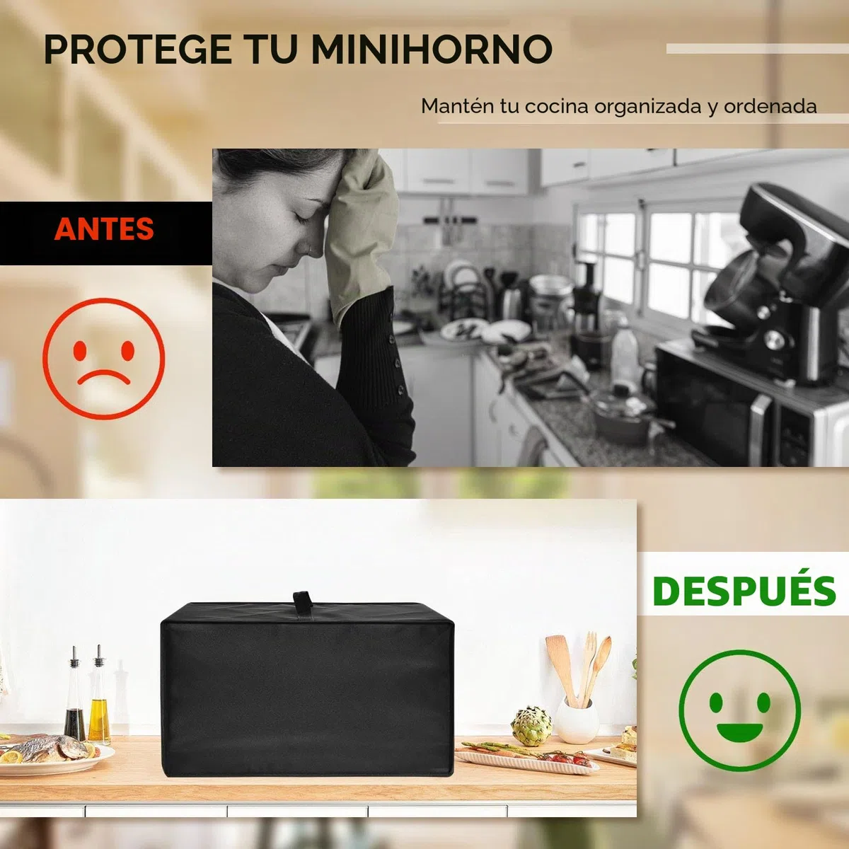 Funda protectora universal resistente al calor, impermeable, para mini horno OptimumX 20 L, mini horno Stillster, 45 L, 60 L, Ninja Foodi 10 en 1 multifunción