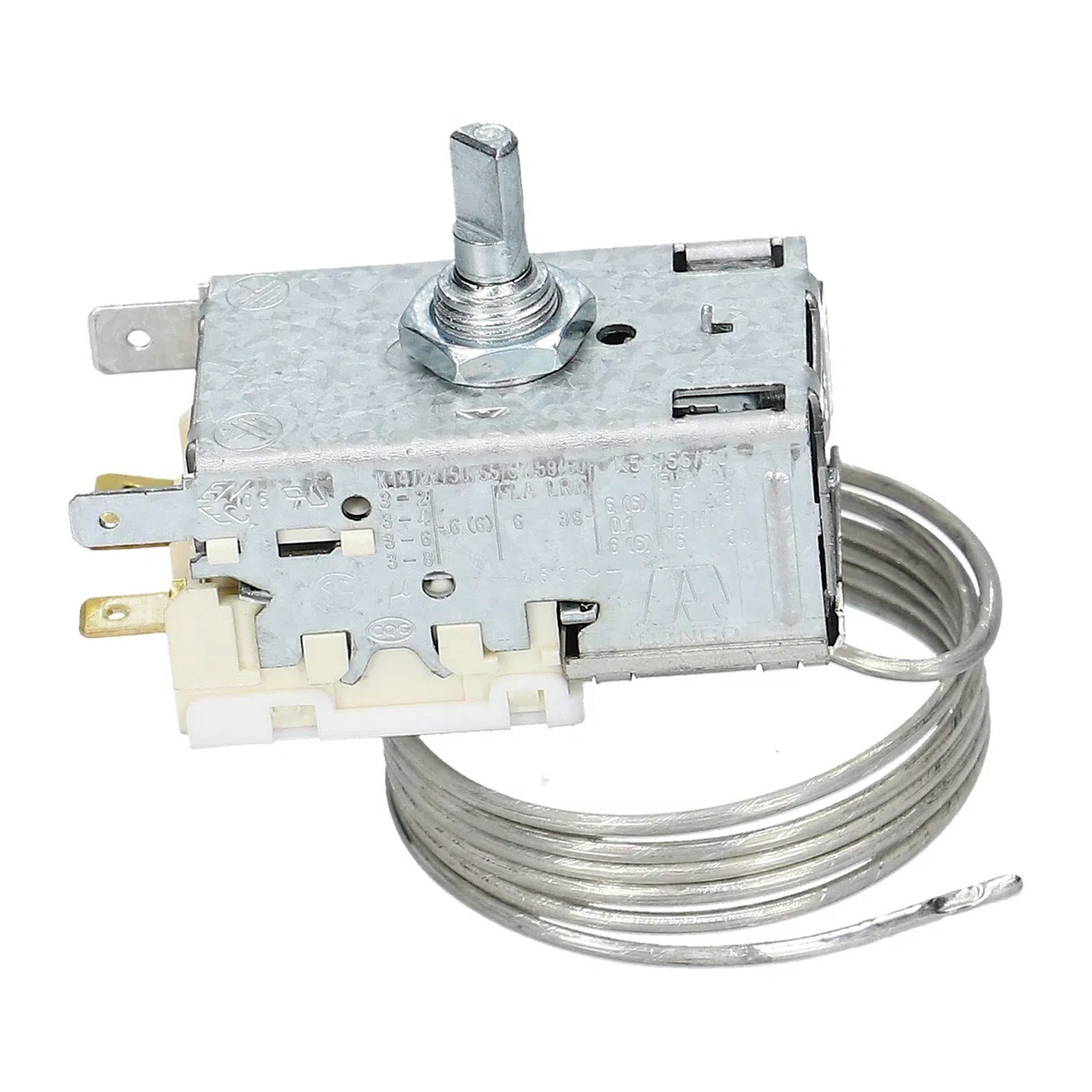 LUTH Premium Profi Parts Termostato 3 x 4,8 mm AMP con tubo capilar 900 mm Regulador de temperatura para frigorífico compatible con Ranco Liebherr K59-H1300 K59H1300