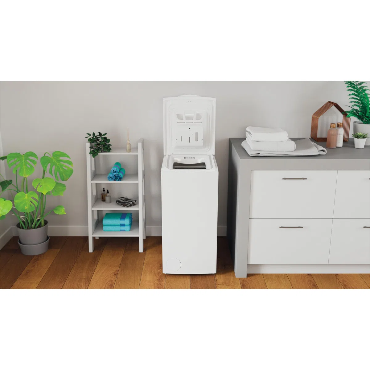 INDESIT - Lavadora de libre instalación de Carga superior, BTW L60400 SP/N, 6 Kg, 1000 rpm