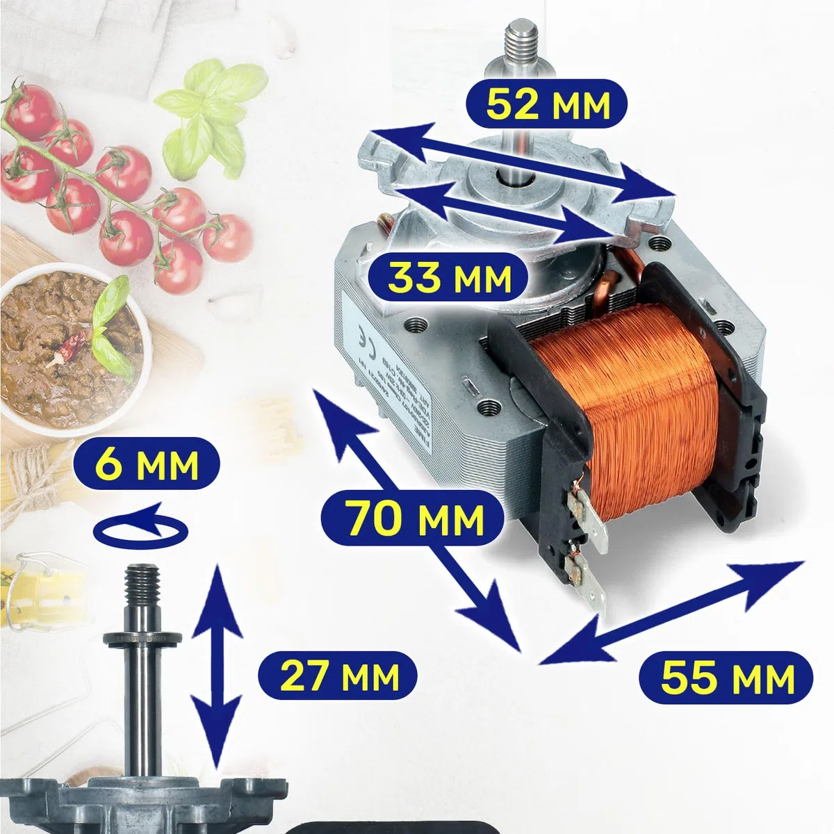 Motor Ventilador de Aire Caliente para Horno 25W 220-240V 50Hz con Código Original 3890813045 389081304/5 para AEG para Electrolux para Zanussi - MADE IN EU - Garantía de 10 Años - MONTERAL