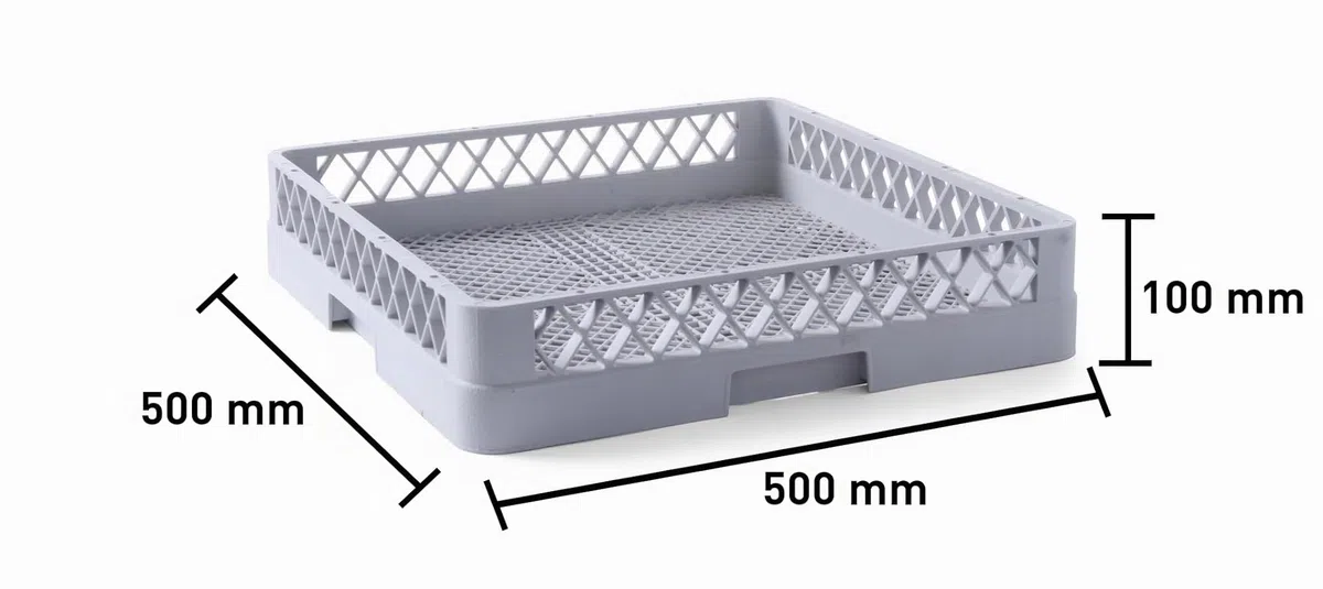 HENDI Cesta de lavavajillas para cubiertos - 500x500x(H)100 mm