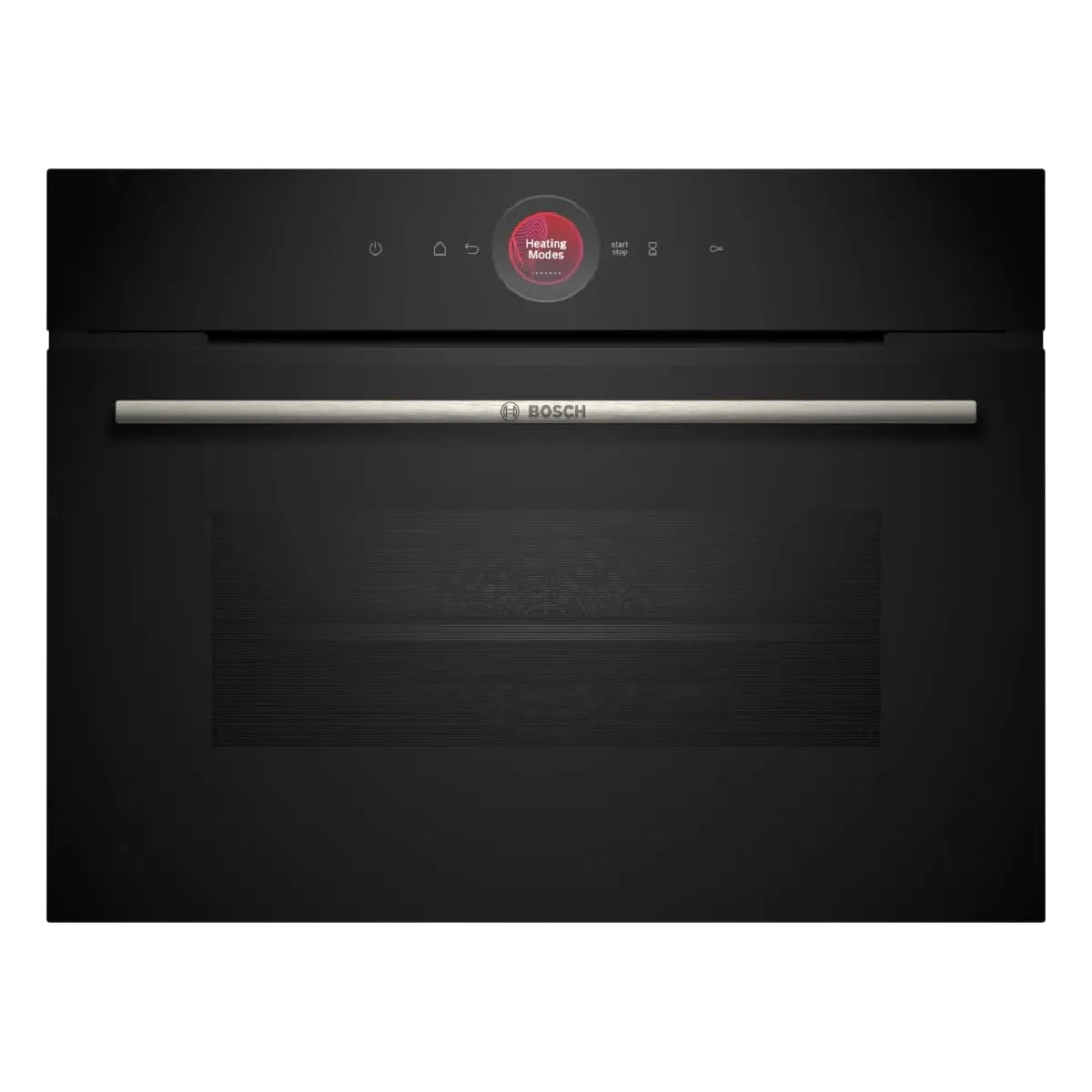 Bosch - Horno Compacto, 60 cm, Serie 8, Electrónica TFT TouchControl, AirFry, Función Assist, Home Connect, Pirólisis, Negro, CBG7741B1